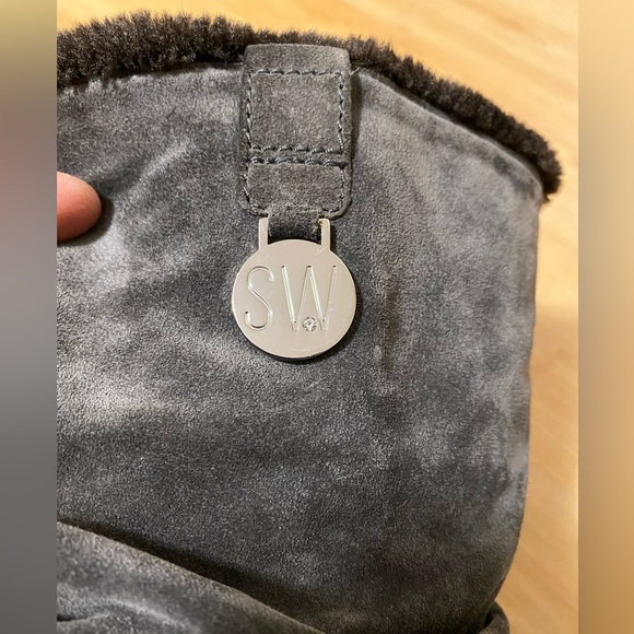 Stuart Weitzman Coinage Grey Slouch Boot - Picture 3 of 9